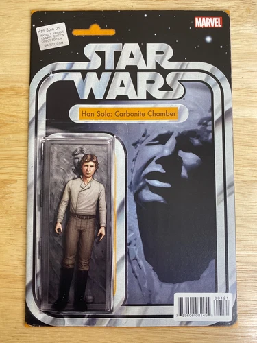 Star Wars Han Solo #1 Action Figure Variant in Carbonite Chamber ! COMIC BOOK!!