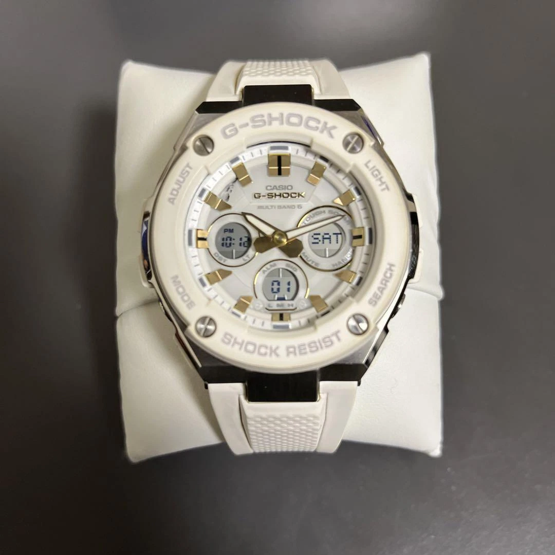 CASIO G-SHOCK GST-W300-7AJF Tough Solar White Mens Watch Used