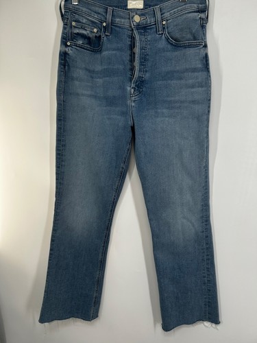 Mother The Tripper Ankle Fray Light Wash High Rise Raw Hem Denim Jeans, Gr. 28 - Bild 2 von 5