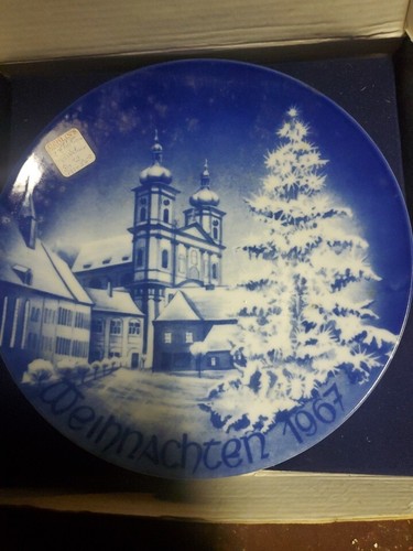 BAREUTHER Weihnachten 1967 Christmas Collector Plate Bavaria Germany