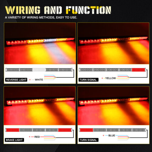 Strobe 30" LED Rear Chase Light Bar for ATV UTV Offroad Running/Brake/Reverse - Foto 6 di 10