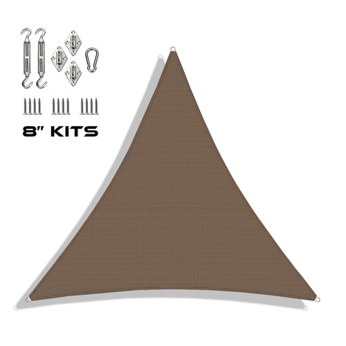 10'x10'x10' Triangle Sun Shade Sail Fabric Yard Outdoor Canopy Patio Pool Awning - Picture 62 of 107