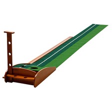 Indoor Golf Putting Green Practice Mat Exerciser W/Auto Ball Return Training Aid