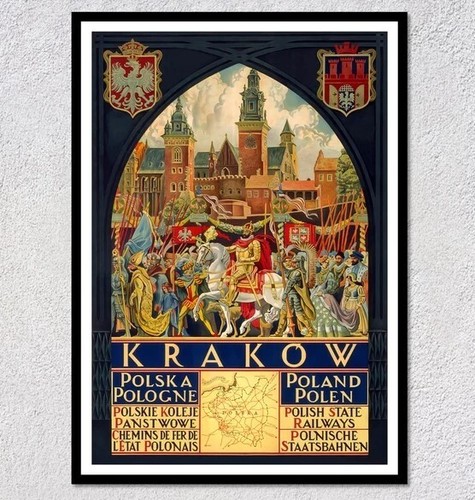 Vintage Krakow, Poland: Nostalgic Travel Poster - Picture 2 of 3