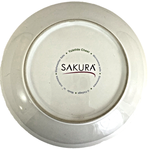 Vintage Sakura Yuletide Cheer Steinzeug Teller, 4er Set, Neu (D3) - Bild 8 von 12