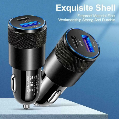 Dual USB PD Type-C Car Charger Fast Charge Adapter 11 12 Max for iphone Pro N2W6 - Zdjęcie 2 z 12