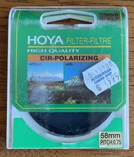 HOYA Circular Polarizer Cir-Polarizing Filter High Quality 58mm Pitch: 0.75