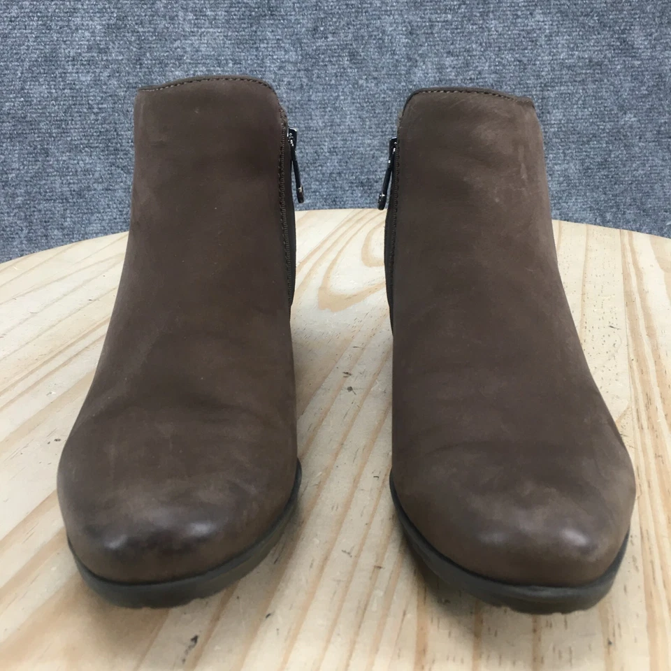 Botas Blondo Femininas 6.5 M Villa Tornozelo Couro Marrom Impermeável B5491 - Imagem 4 de 4