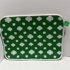 Girl Scouts Green/White Laptop Case Sleeve Geometric Print/Zipper To Close NWT