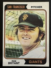 Ron Bryant 1974 Topps Baseball Card San Francisco Giants #104
