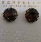 Sorrelli Burgundy Earrings Ebx10Agbur Antique gold tone