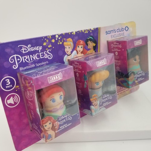 Disney Princess Bitty Boomer 3-Pack Set Bluetooth Speaker NEW - Picture 2 of 4