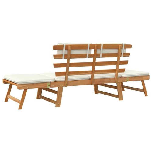 vidaXL Garden Bench with Cushions 2-in-1 190 cm Solid Acacia Wood - Picture 5 of 9