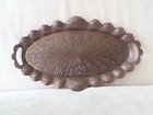 Authentic Turkish Coffee Tea Zamak  Serving Tray Copper Handmade Ottoman Motif