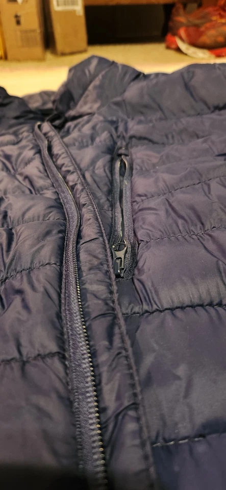 Chaqueta acolchada acolchada acolchada Foundry Supply Co para hombre 4XLT azul marino cremallera completa Gorpcore Foto 3 de 4