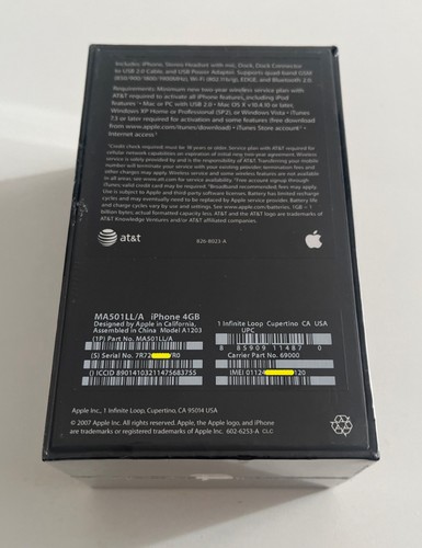 New Sealed Old Stock Apple iPhone 2g 4gb 1st Generation Rare Vintage Collectors - Picture 3 of 24