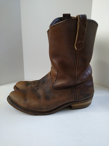 Vintage Red Wing USA 1155 Pecos Nail Seat Brown Leather Boots Work Cowboy Men 11 - Picture 7 of 23