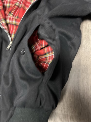 Vintage 1950s 1960s Black Casual Jacket Coat Bomber Harrington British 40 M - Picture 11 of 17