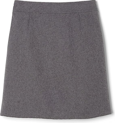 French Toast Girls' Two-Tab Pleated Scooter Skirt Heather Gray 16 - Picture 2 of 8