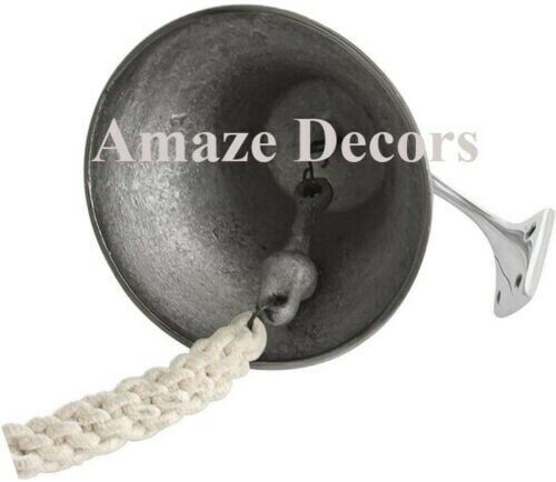 9 Zoll Wandmontage Chrom Silber Türklingel Schiffsglocke - Picture 4 of 6