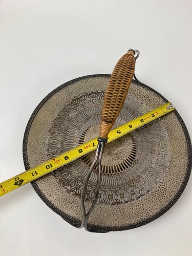 Piatto da portata Apollo Sheffield nichel argento torta piedi deserto motivo martellato - Foto 6 di 10