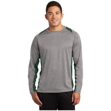 Men's Long Sleeve Heather Colorblock Contender Tee - Picture 17 of 31
