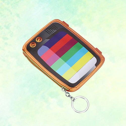 1PC Cartoon PU Coin Purse Mini Lovely Zipper Wallet Key Bag with Key Chain Ring - Imagen 7 de 11