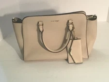 Michael Kors Ciara Medium Leather Satchel  Handbag  Attached coin purse.
