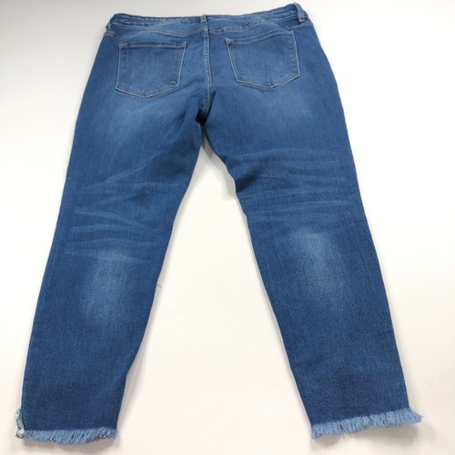 Kancan Raw Hem Cut Off 18 (Fits 38W 27L) High Rise Denim Jeans Blue 165681 - Picture 2 of 10