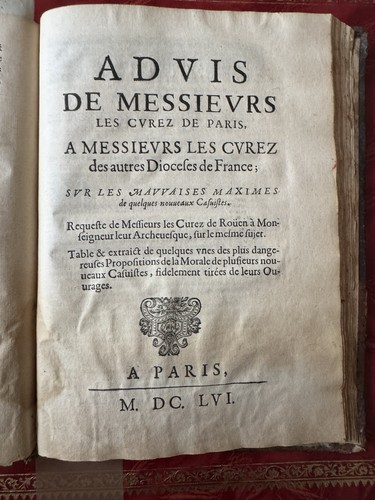 Pascal, Blaise Les Provinciales Édition originale de 1657 - Picture 22 of 24