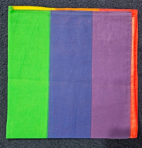 RAINBOW FLAG BANDANA LGBTQ GAY PRIDE 21 X 22 PRINT HEADWRAP MASK SCARF - NEW - Picture 2 of 3
