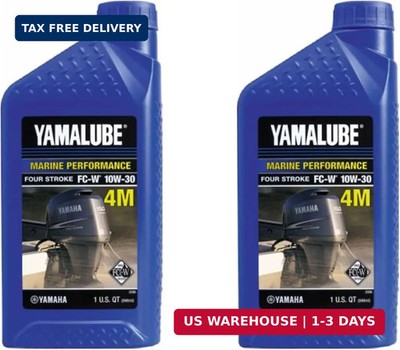 Yamaha New OEM FC-W 10W-30 4-Stroke Engine Oil 1qt QTY 2, LUB-10W30-FC-12