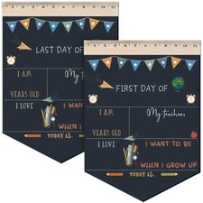 First and Last Day of School Chalkboard Rainbow First Day of School Sign 13.8...