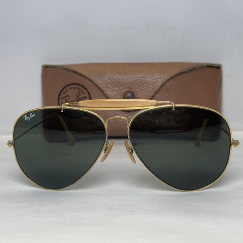 Vintage Ray Ban Bausch & Lomb Outdoorsman Aviator Sunglasses 62 - 14mm USA Made