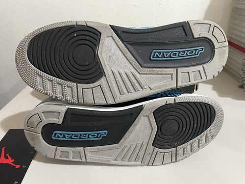 Size 9.5 - Air Jordan 3 Retro Powder Blue Black Suede - Picture 8 of 13