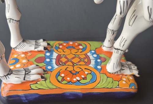 Mexican Talavera Day Of The Dead Cat Figure Terarado Taraa Pottery Halloween - Picture 6 of 17