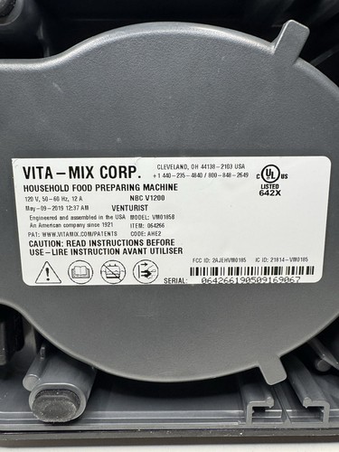 Vitamix Venturist V1200 10 Speed Self Detect Blender Motor BASE ONLY VM0185B - Picture 11 of 11