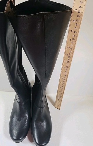 Bota Clarks Emslie Emma para mujer talla 8 M pantorrilla ancha alta cuero negro elástico - Imagen 22 de 22