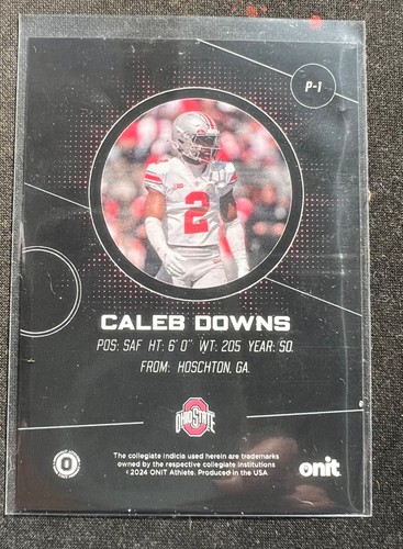 2024 ONIT Caleb Downs Gold Foil Holo #P-1 Ohio State Buckeyes 🏈 - Bild 4 von 4