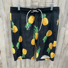vtg Old Navy California Swim Trunks Men  s Board Shorts Pineapple Print Size 32