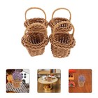  8 Pcs Mini Baskets for Crafts Dollhouse Kitchen Accessories Hanging