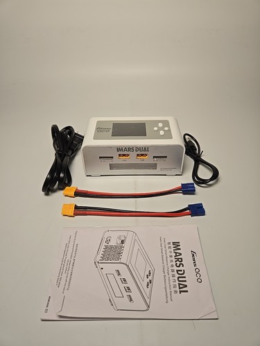 Gens Ace Imars Dual Channel AC200W/DC300W RC Lipo Caricabatteria Bilanciere Bianco - Foto 3 di 5