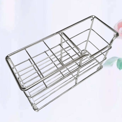 Stainless Steel Toothbrush Holder Metal Toothpaste Holder Bathroom Storage Rack - Picture 10 of 11