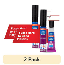  2 pack Loctite Super Glue Plastics Bonder, 1-0.14 oz Activator Stick  1-0.07.