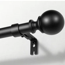 Curtain Rods for Windows 32 to 48, 1 Inch Adjustable Heavy Duty Black........171