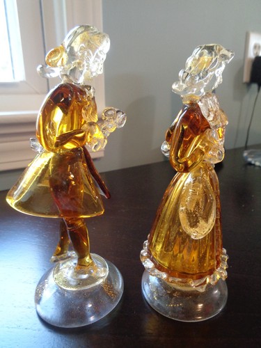 VINTAGE HANDGEFERTIGTE VENEZIANISCHE MURANO GLAS VIKTORIANISCHE MANN & FRAU FIGUREN - Bild 15 von 17