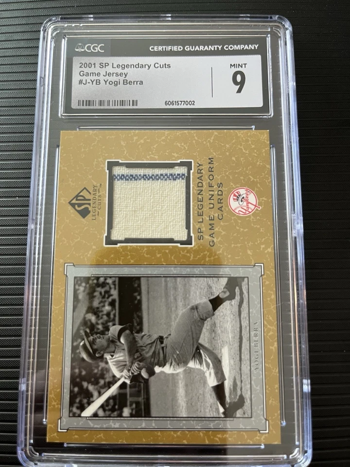 2001 SP Legendary Cuts Game Jersey #J-YB Yogi Berra Mint 9 - Image 2 of 4