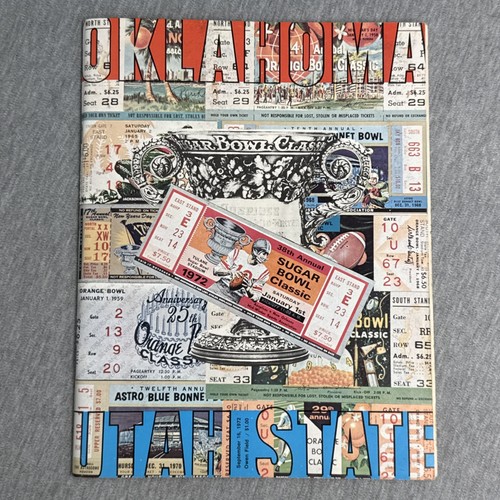Oklahoma Sooners Utah State Aggies Football Program 1972 Selmon Brothers - Imagen 1 de 7