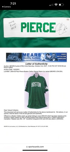 Paul Pierce Masters Of The Art Quad Game Worn Jersey Fusion Card /50 - Picture 3 of 3