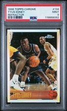 1996 Topps Chrome Tyus Edney W/ Reggie Miller 134 Refractor Rookie RC PSA 9 Mint